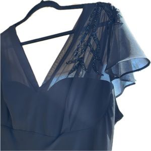 Donna Morgan Black Chiffon Evening Gown